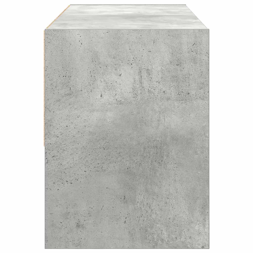 Stalak za cipele koji se može složiti beton sivi 89,5x30x40 cm