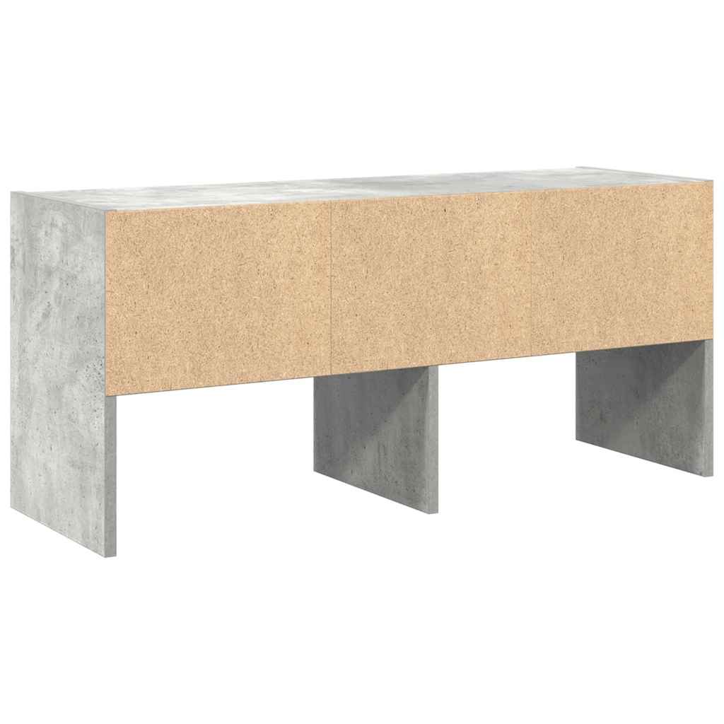Stalak za cipele koji se može složiti beton sivi 89,5x30x40 cm