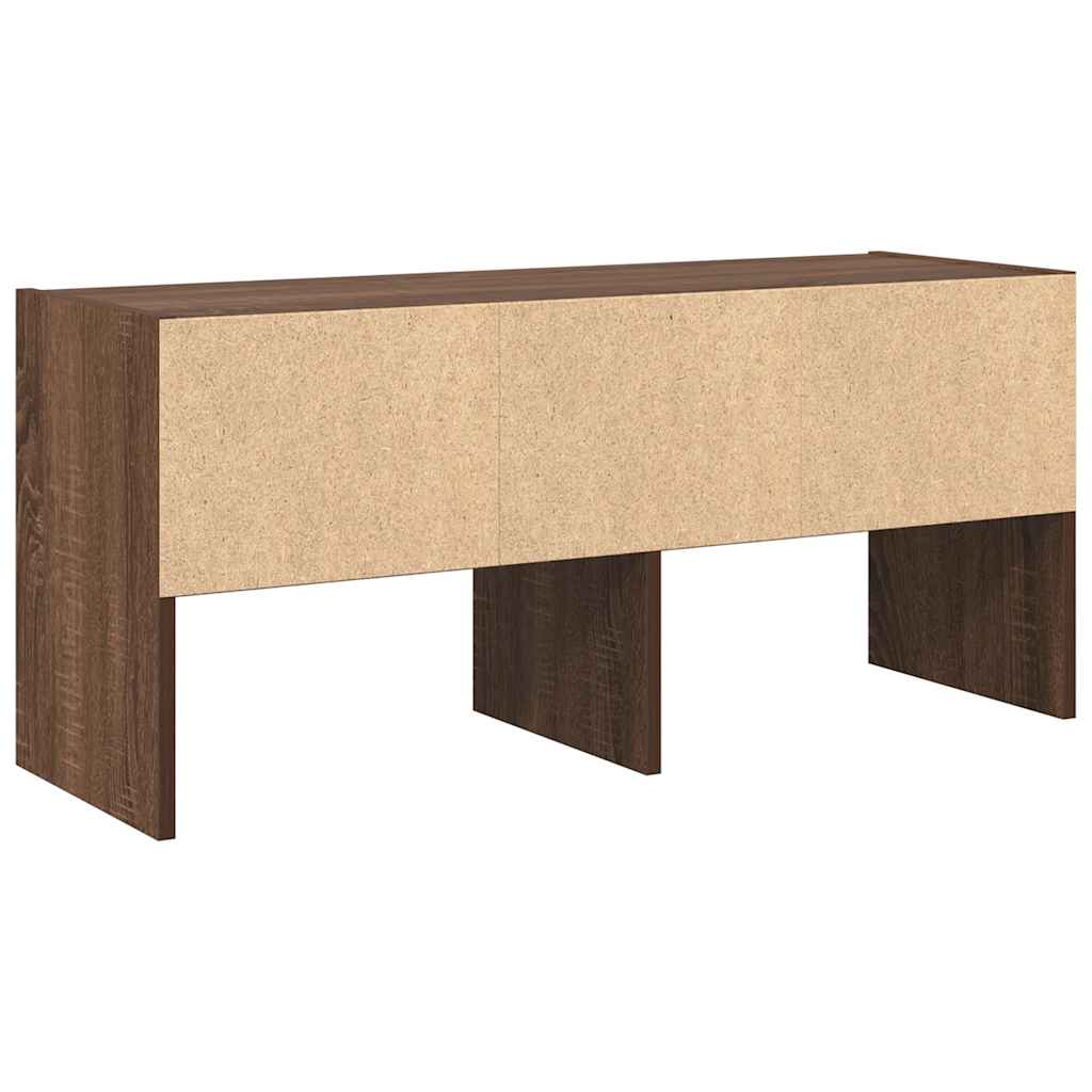 Stalak za cipele koji se može složiti smeđi hrast 89,5x30x40 cm
