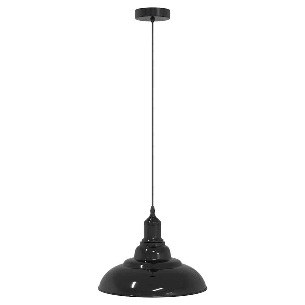 Visilica podesiva po visini E27 sjajno crna Ø 31 cm metal
