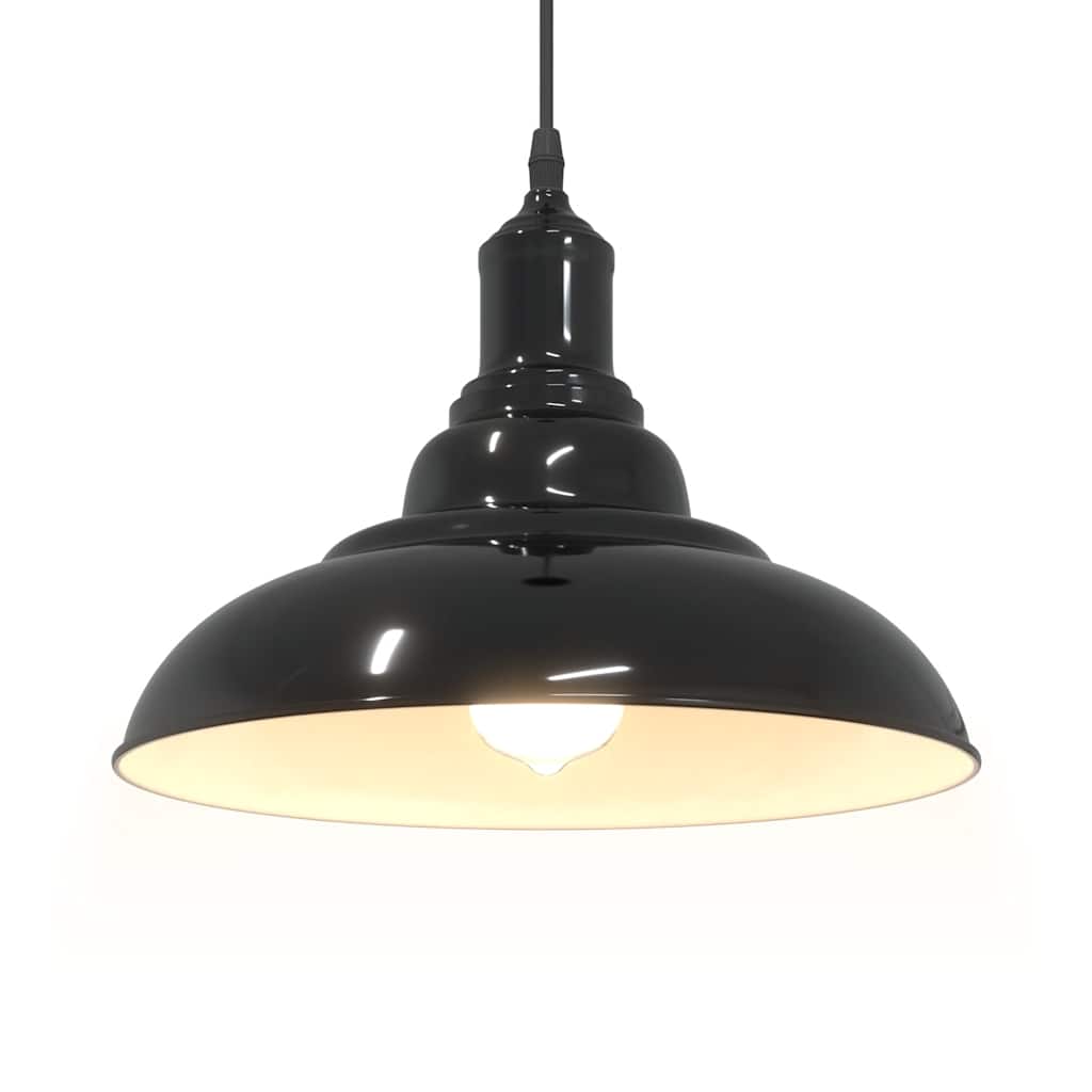 Visilica podesiva po visini E27 sjajno crna Ø 31 cm metal