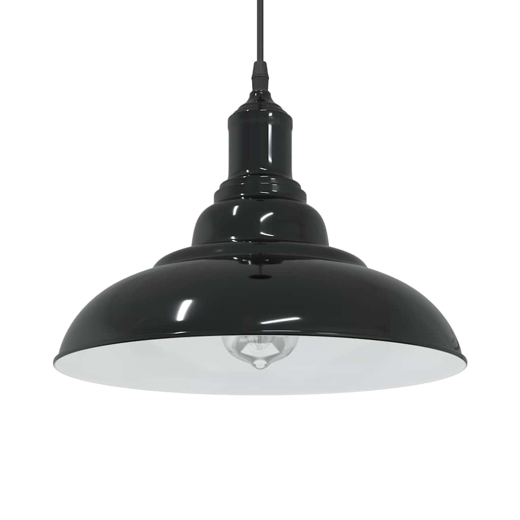Visilica podesiva po visini E27 sjajno crna Ø 31 cm metal