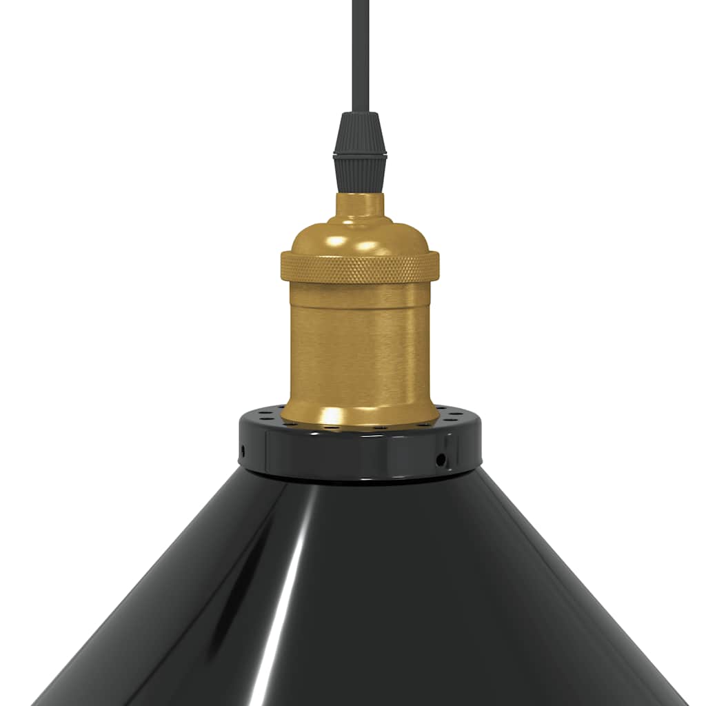 Visilica podesiva po visini E27 sjajno crna Ø 22 cm metal
