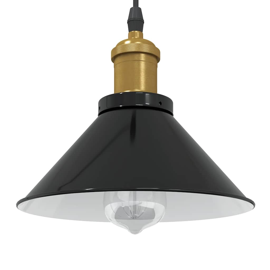 Visilica podesiva po visini E27 sjajno crna Ø 22 cm metal