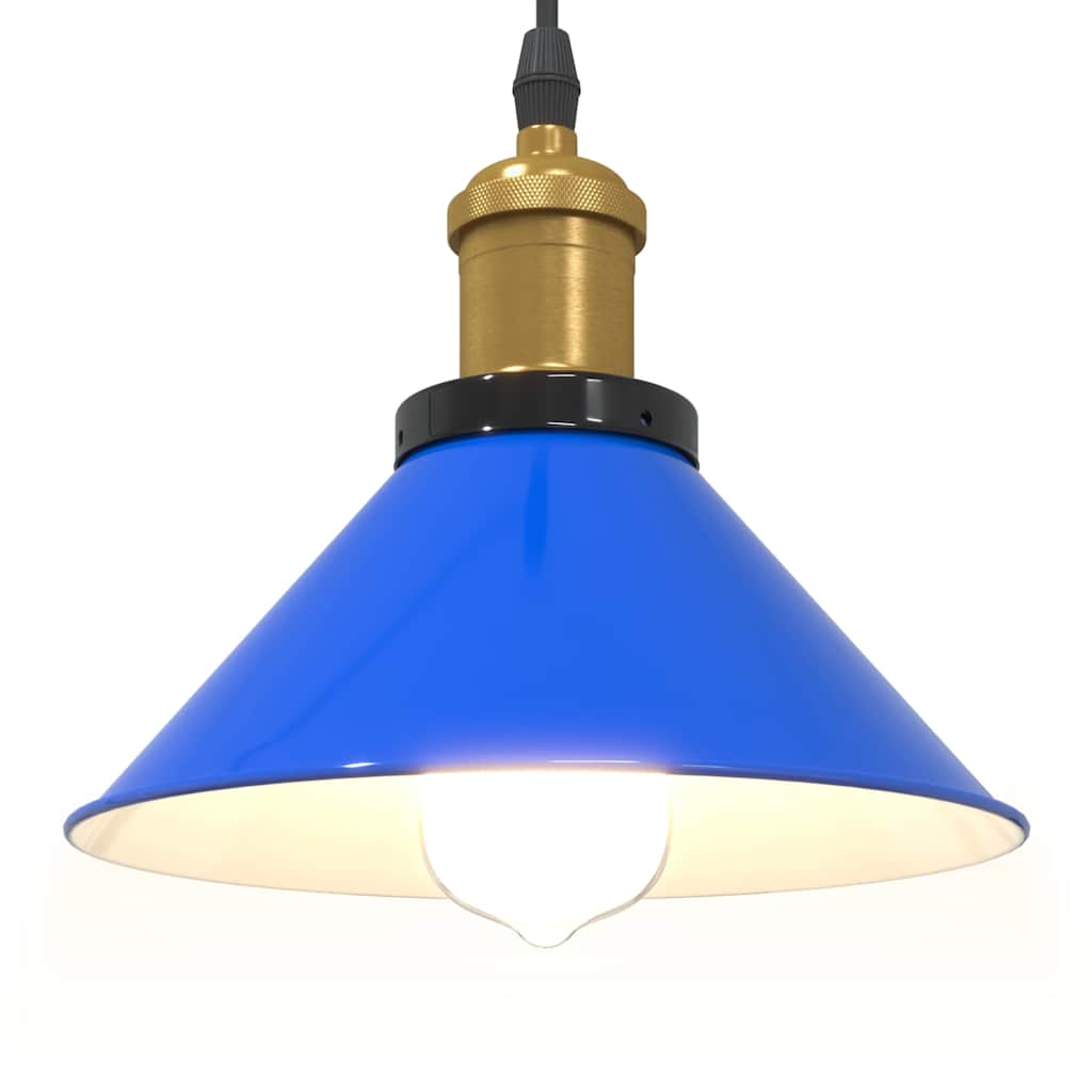 Visilica podesiva po visini E27 sjaj tamnoplava Ø 22 cm metal