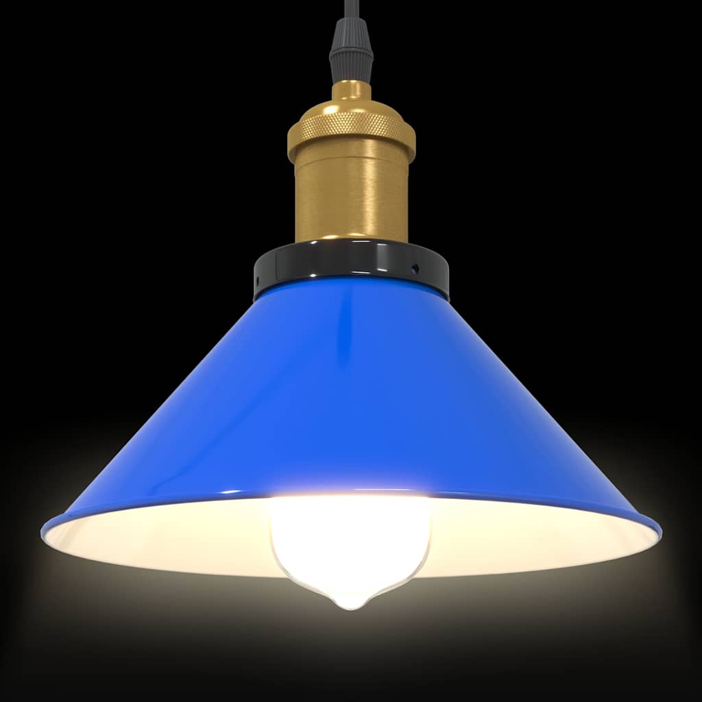 Visilica podesiva po visini E27 sjaj tamnoplava Ø 22 cm metal