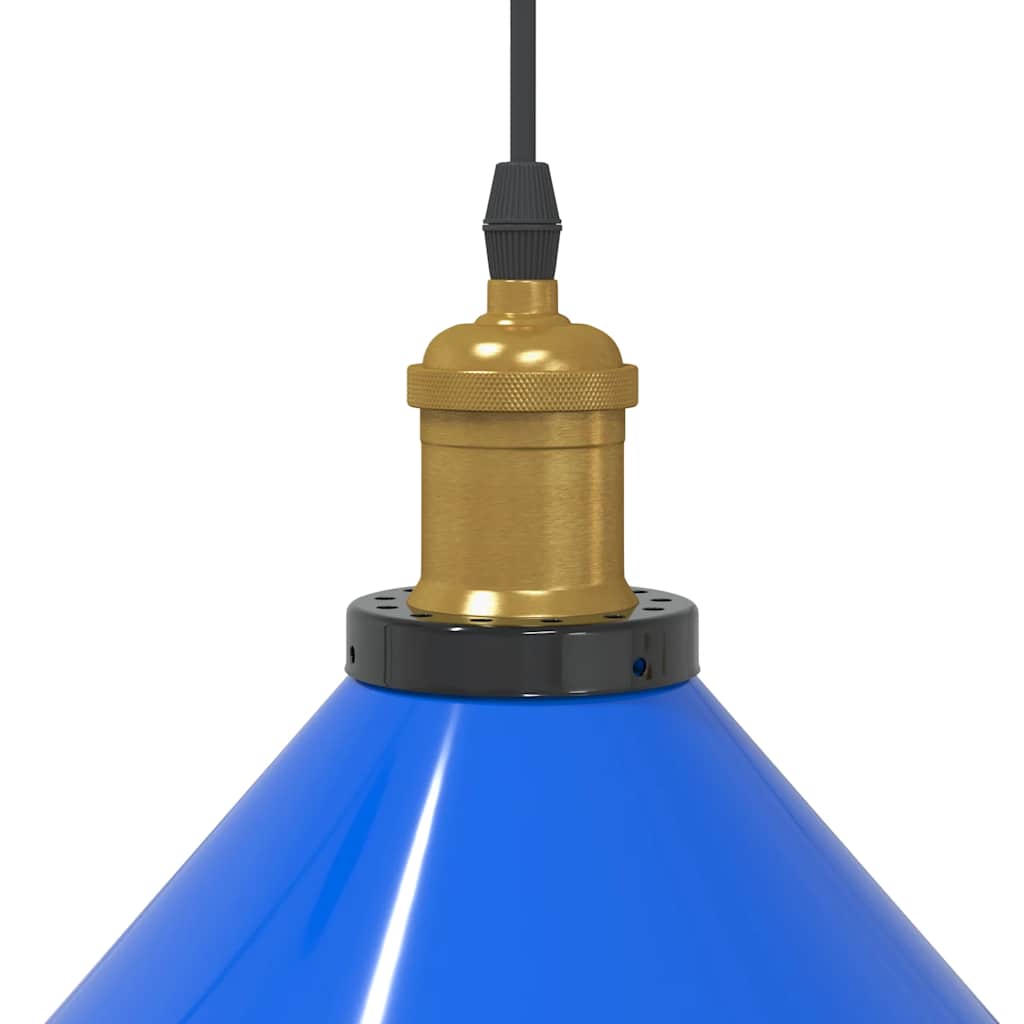 Visilica podesiva po visini E27 sjaj tamnoplava Ø 22 cm metal