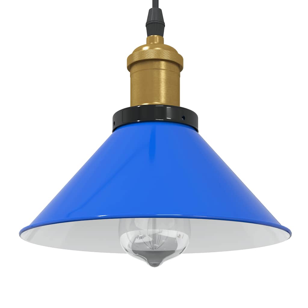 Visilica podesiva po visini E27 sjaj tamnoplava Ø 22 cm metal
