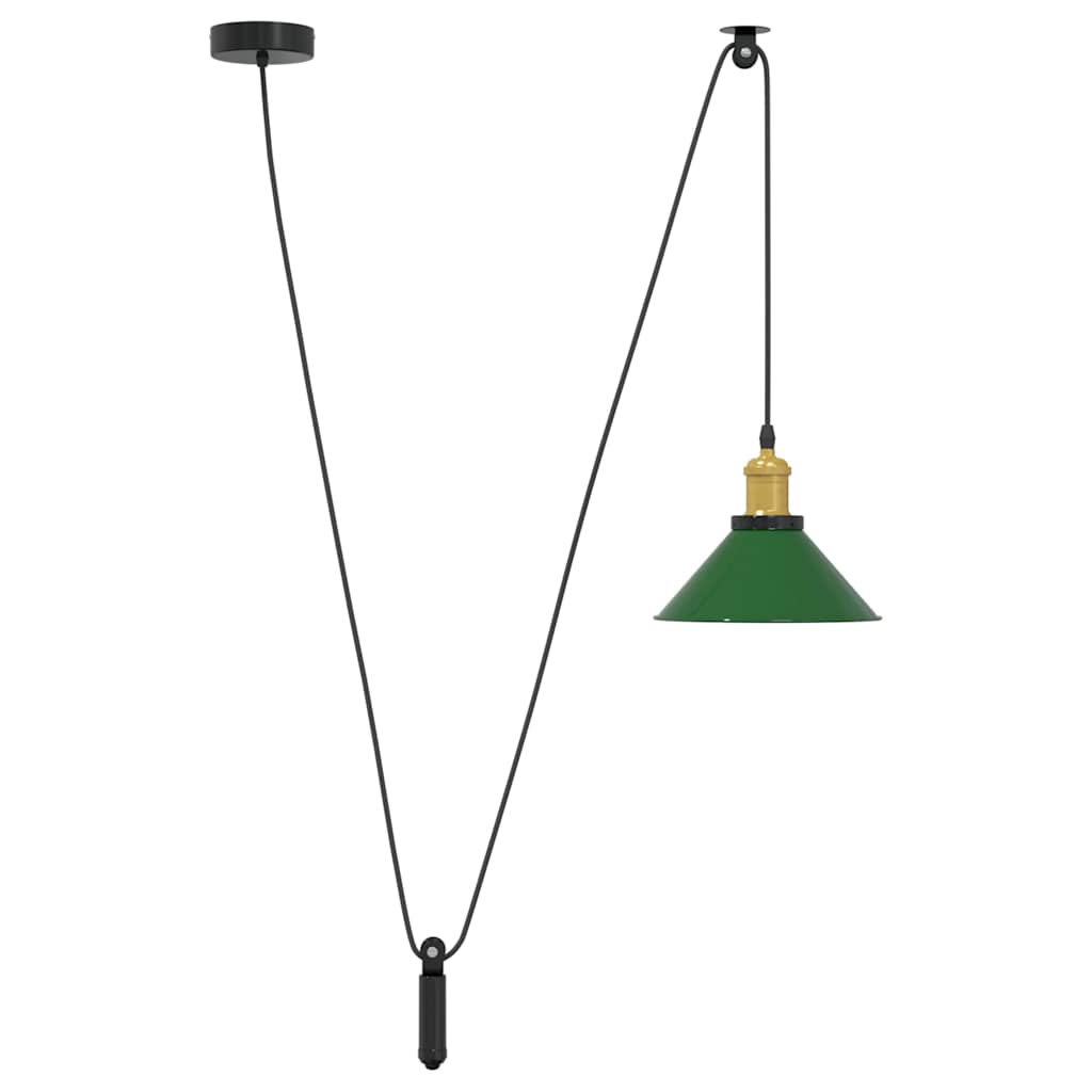 Visilica podesiva po visini E27 sjajno zelena Ø 22 cm metal