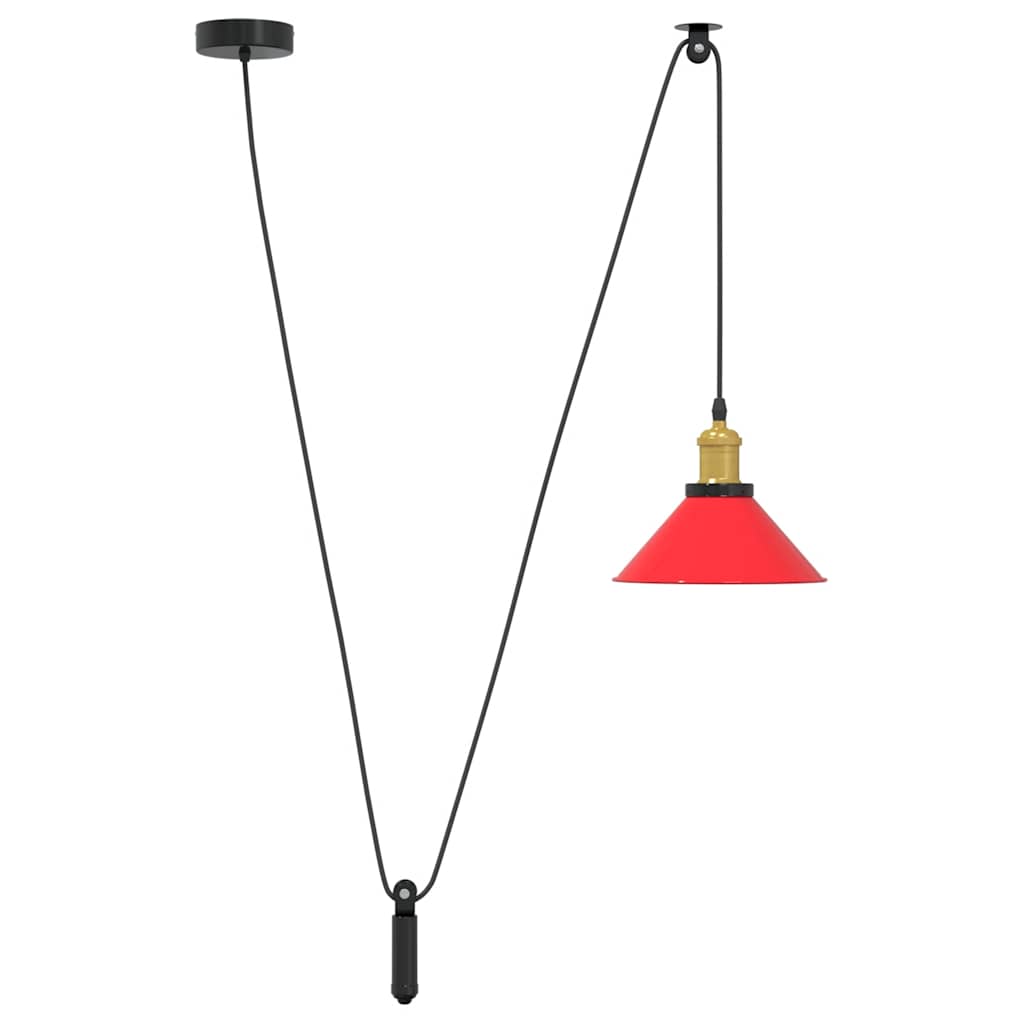 Visilica podesiva po visini E27 sjaj crvena Ø 22 cm metal