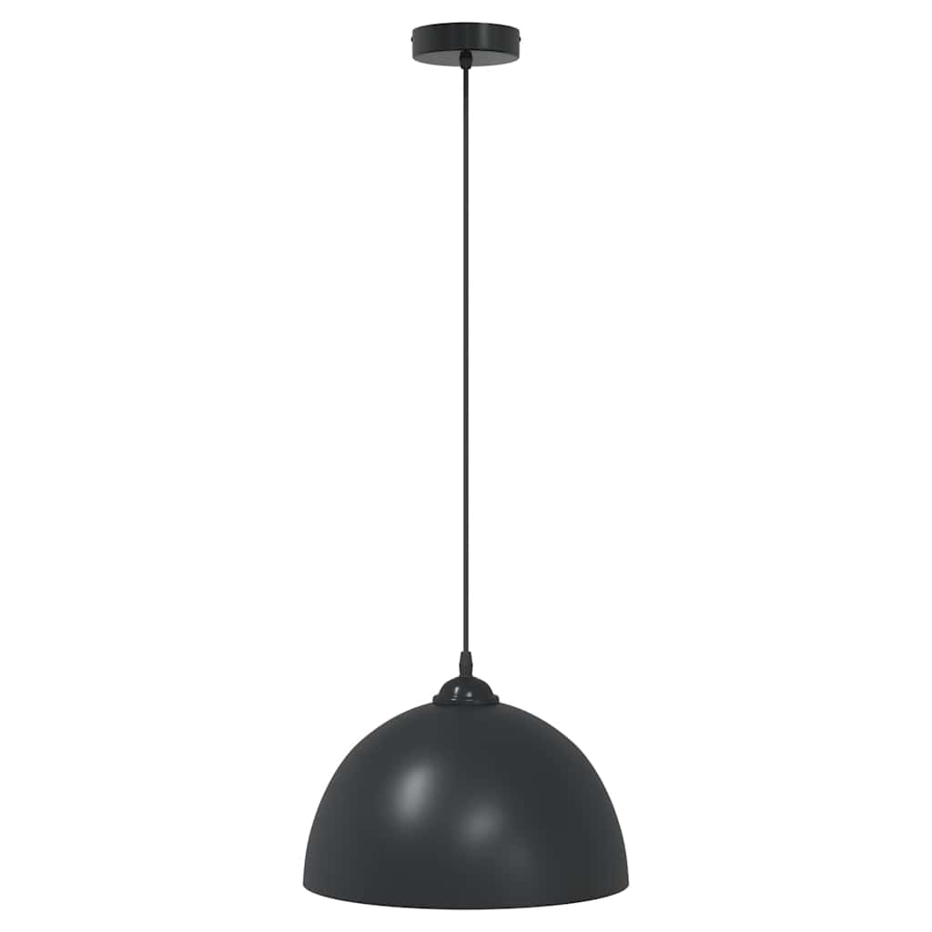 Viseće svjetiljke 2 kom podesive visine E27 crne Ø 30 cm metal