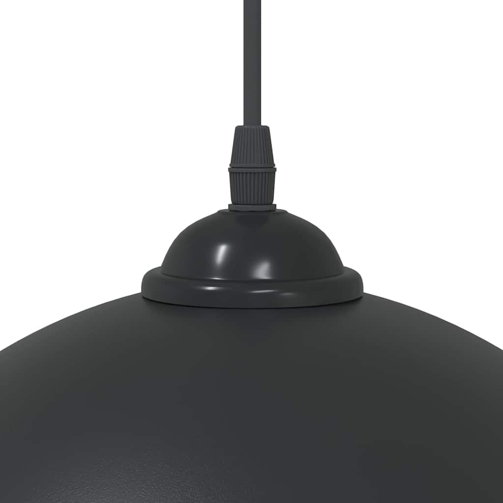 Viseće svjetiljke 2 kom podesive visine E27 crne Ø 30 cm metal