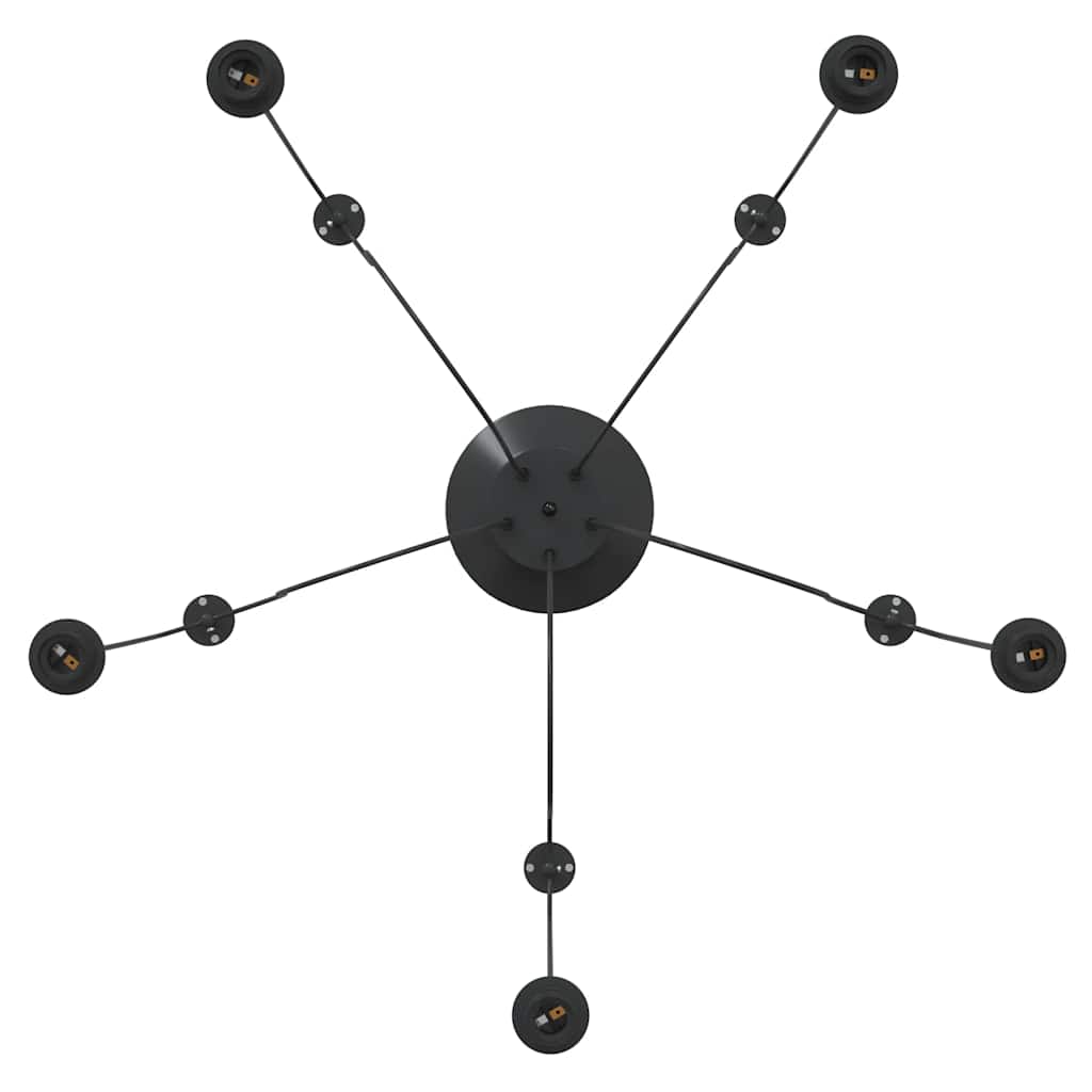 Visilica s 5 grla E27 crni metal