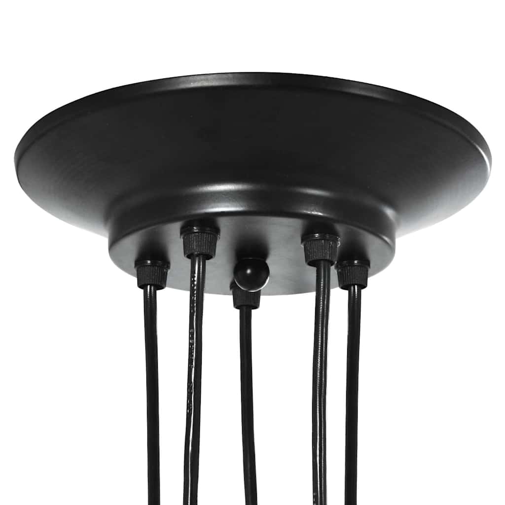 Visilica s 5 grla E27 crni metal