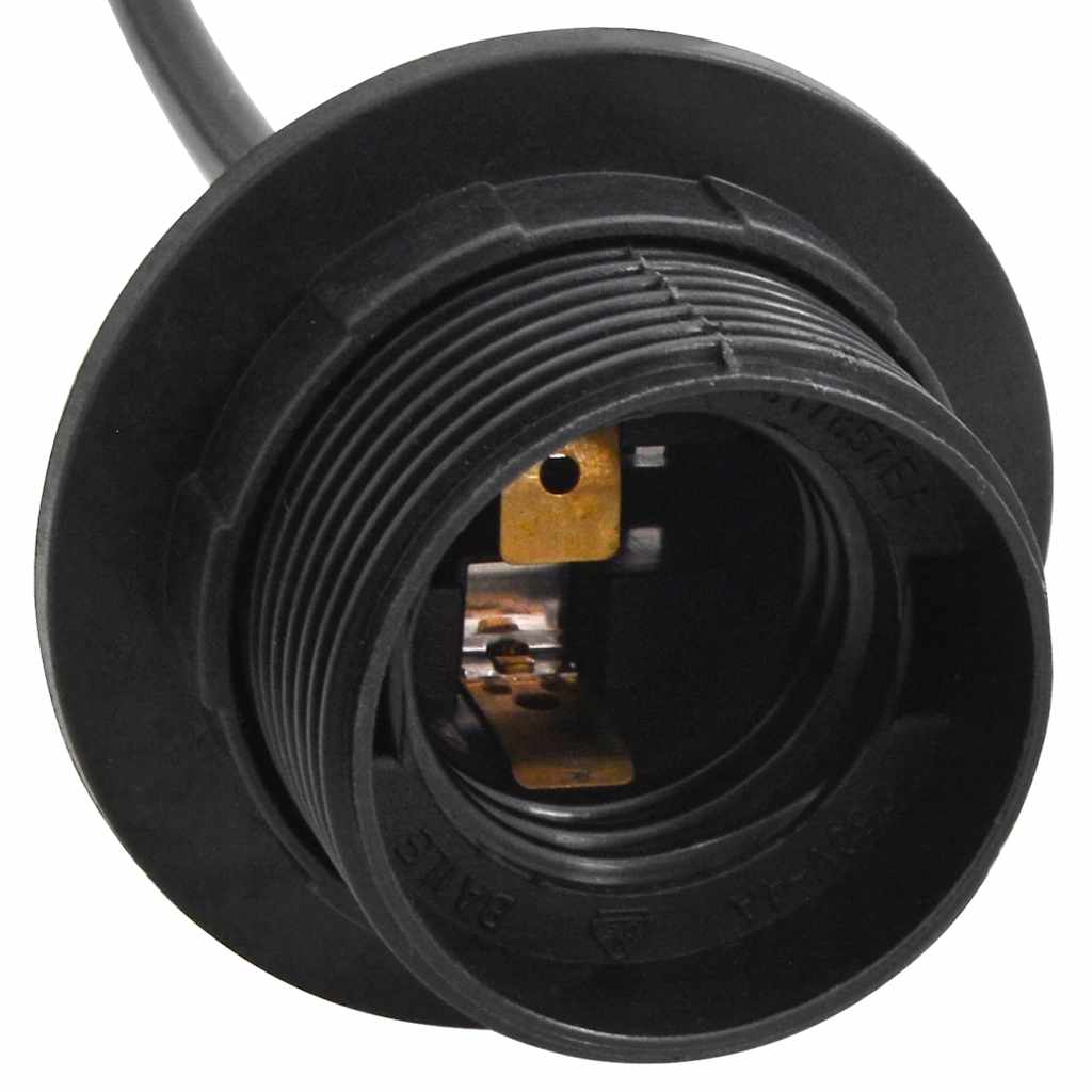Visilica s 5 grla E27 crni metal