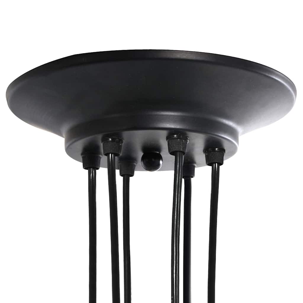 Visilica sa 6 grla E27 crni metal