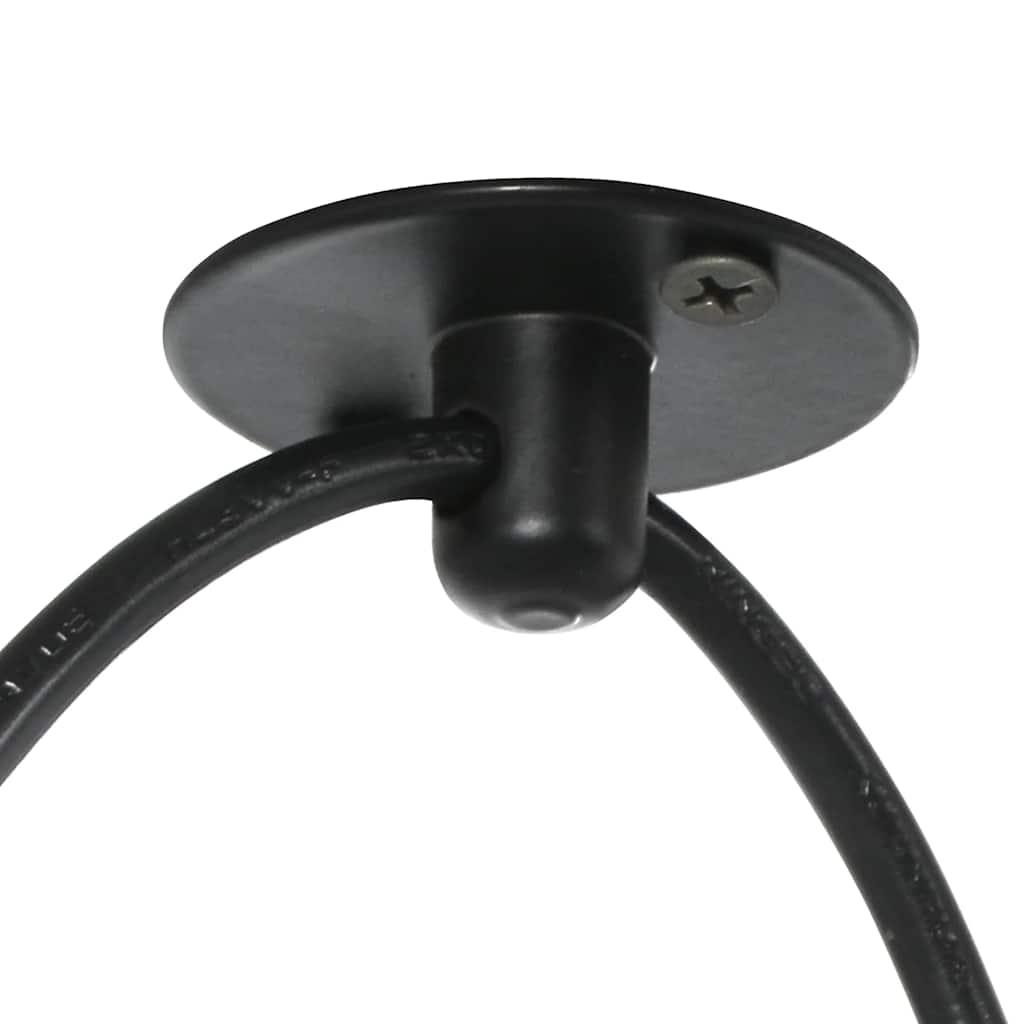 Visilica sa 6 grla E27 crni metal
