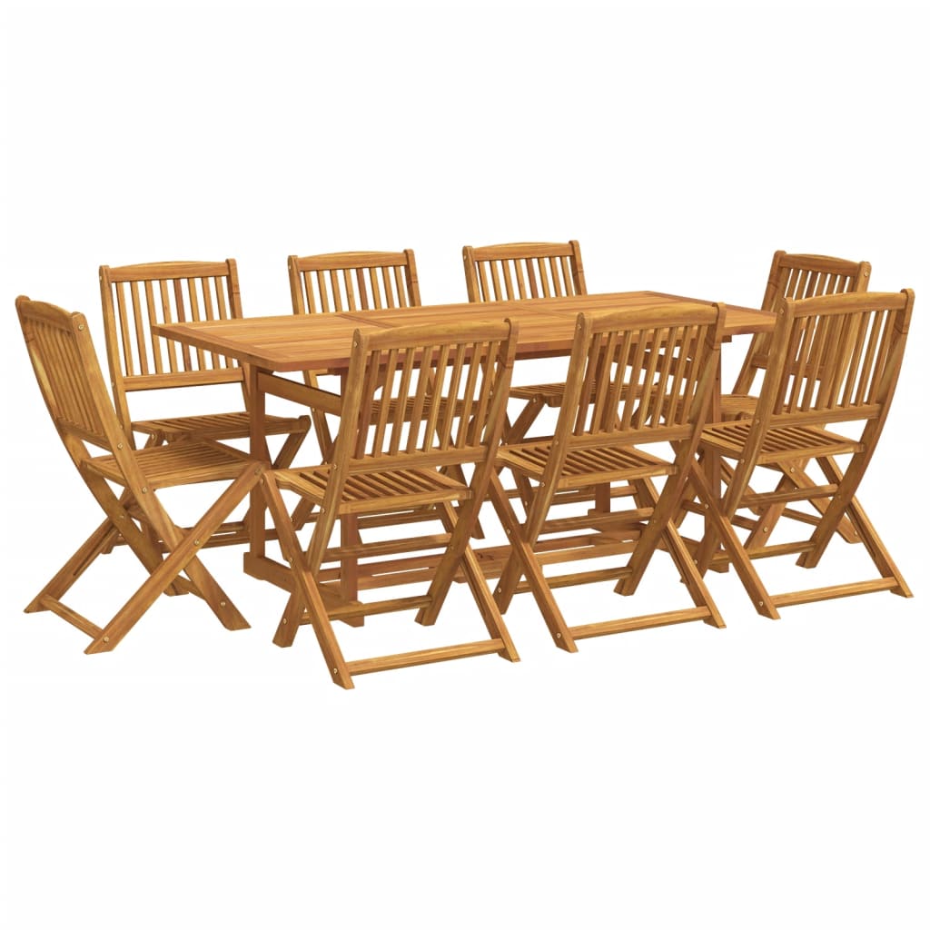 9-dijelni vrtni blagovaonski set 180x90x75 cm bagremovog drva