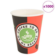 Papirnate šalice za kavu 1000 kom 12 oz 300 ml crvene i crne
