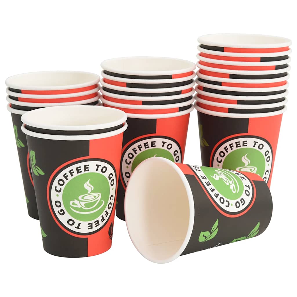 Papirnate šalice za kavu 1000 kom 12 oz 300 ml crvene i crne