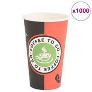 Papirnate šalice za kavu 1000 kom 16 oz 400 ml crvene i crne