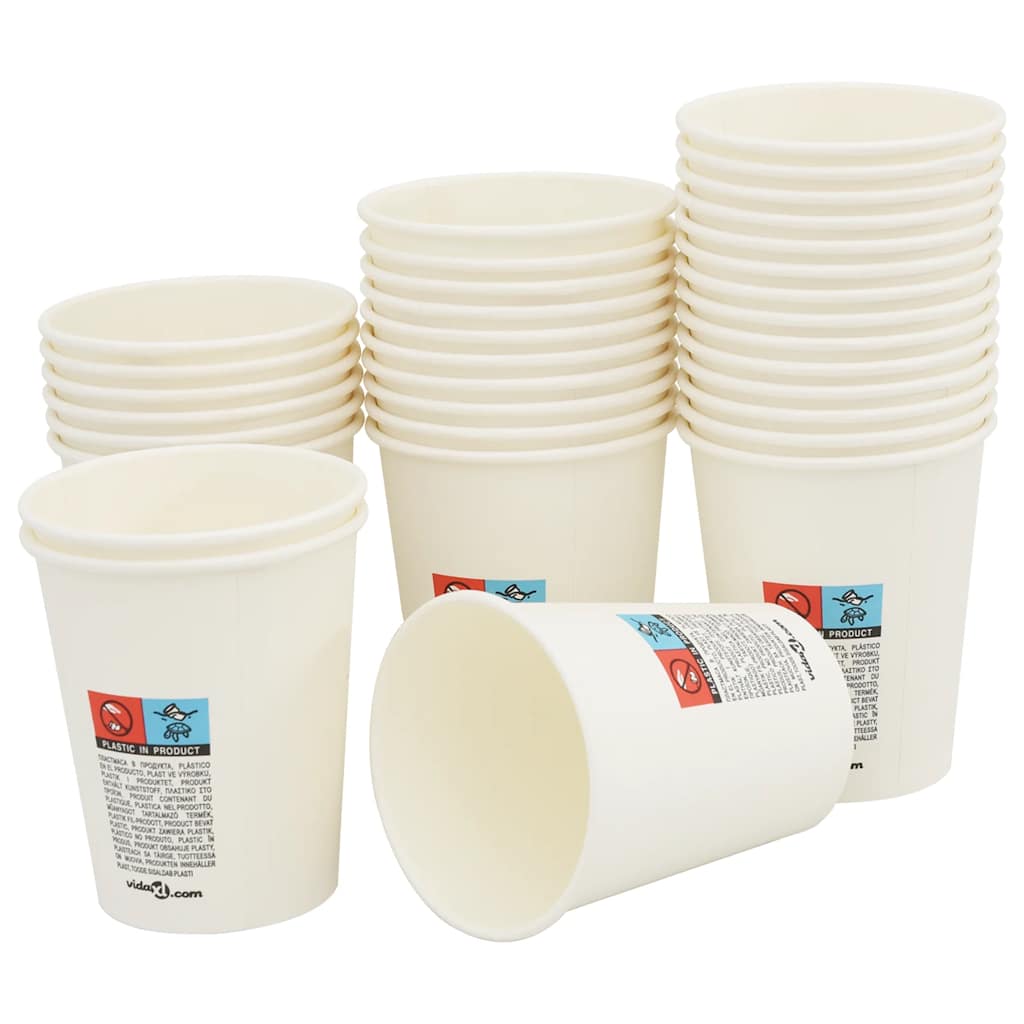 papirnate šalice za kavu 1000 kom 8 oz 200 ml bijele