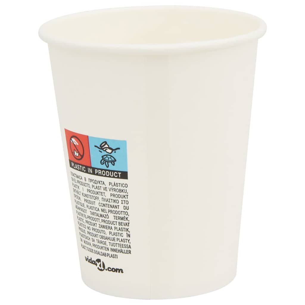 papirnate šalice za kavu 1000 kom 8 oz 200 ml bijele