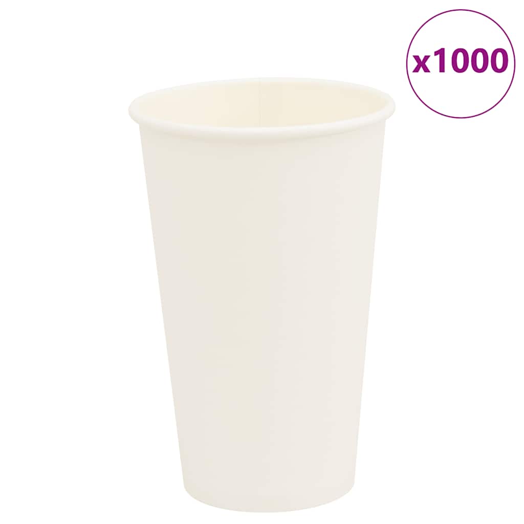 papirnate šalice za kavu 1000 kom 16 oz 400 ml bijele