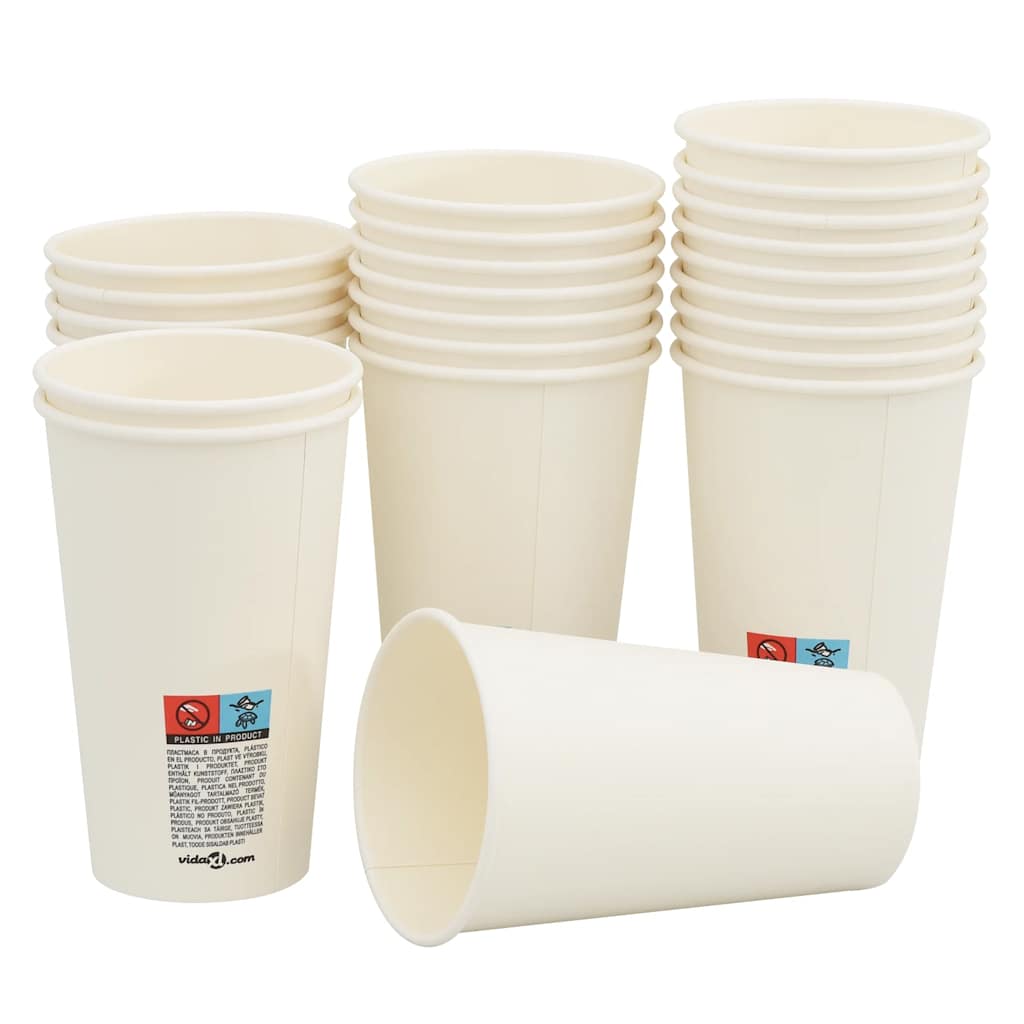 papirnate šalice za kavu 1000 kom 16 oz 400 ml bijele