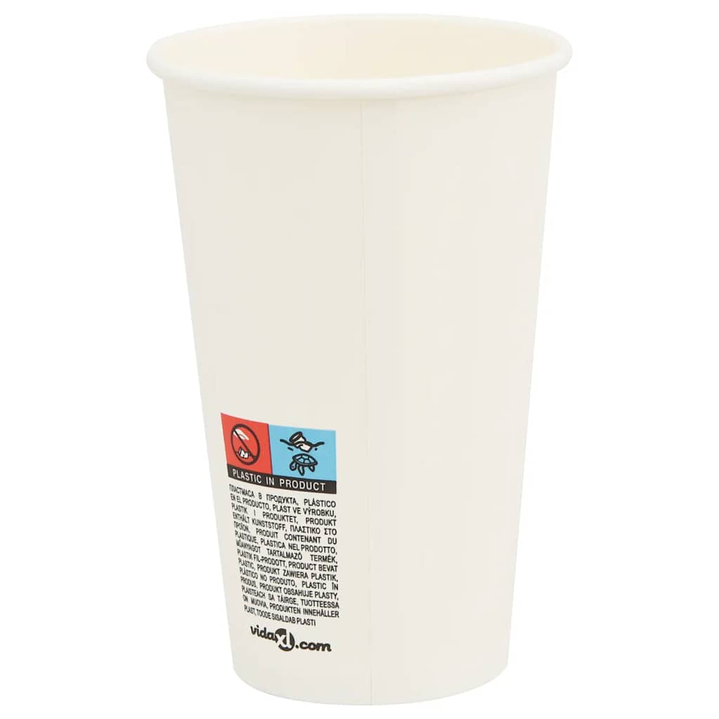papirnate šalice za kavu 1000 kom 16 oz 400 ml bijele