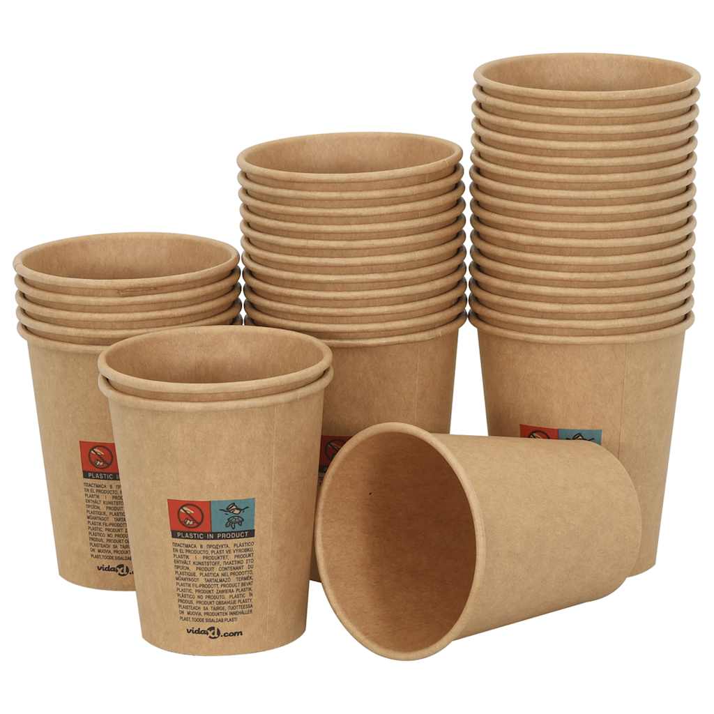 papirnate šalice za kavu 1000 kom 8 oz 200 ml smeđe