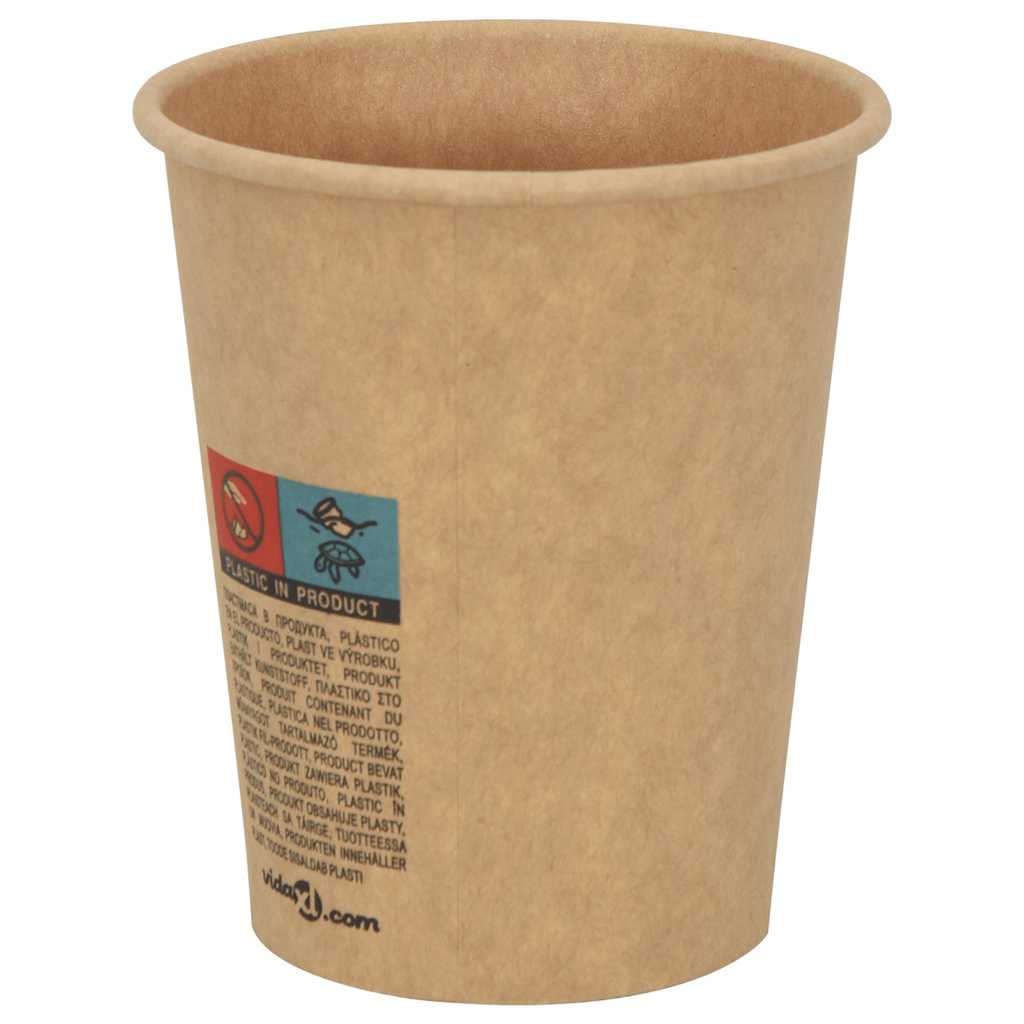 papirnate šalice za kavu 1000 kom 8 oz 200 ml smeđe