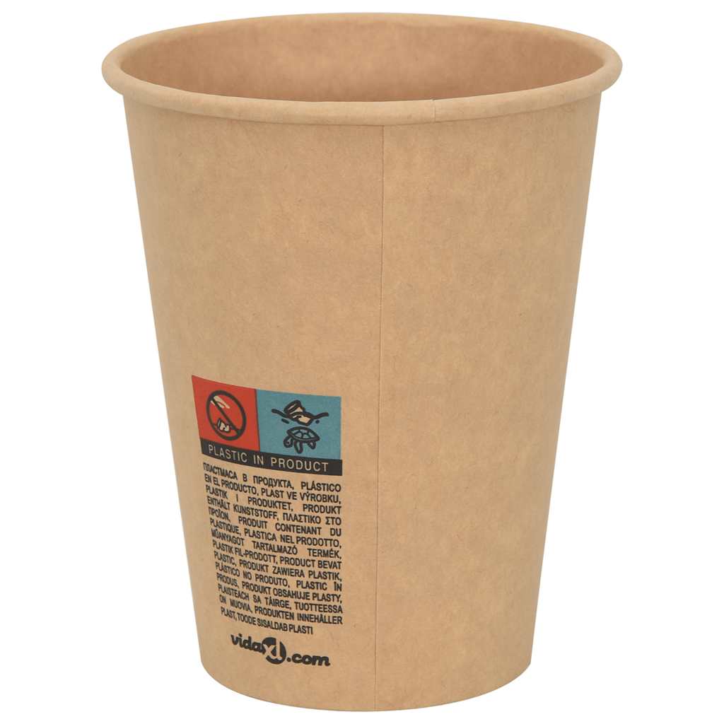 papirnate šalice za kavu 1000 kom 12 oz 300 ml smeđe