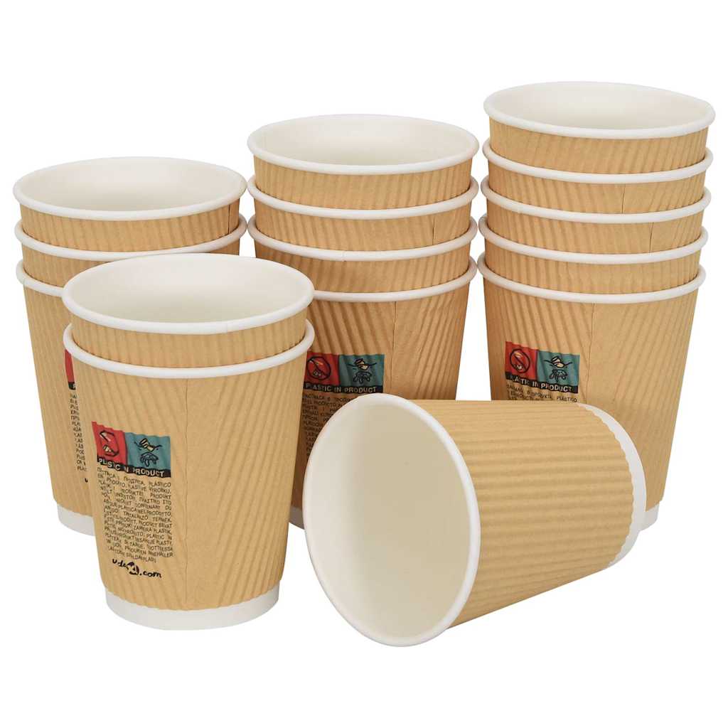papirnate šalice za kavu 500 kom 8 oz 200 ml smeđe