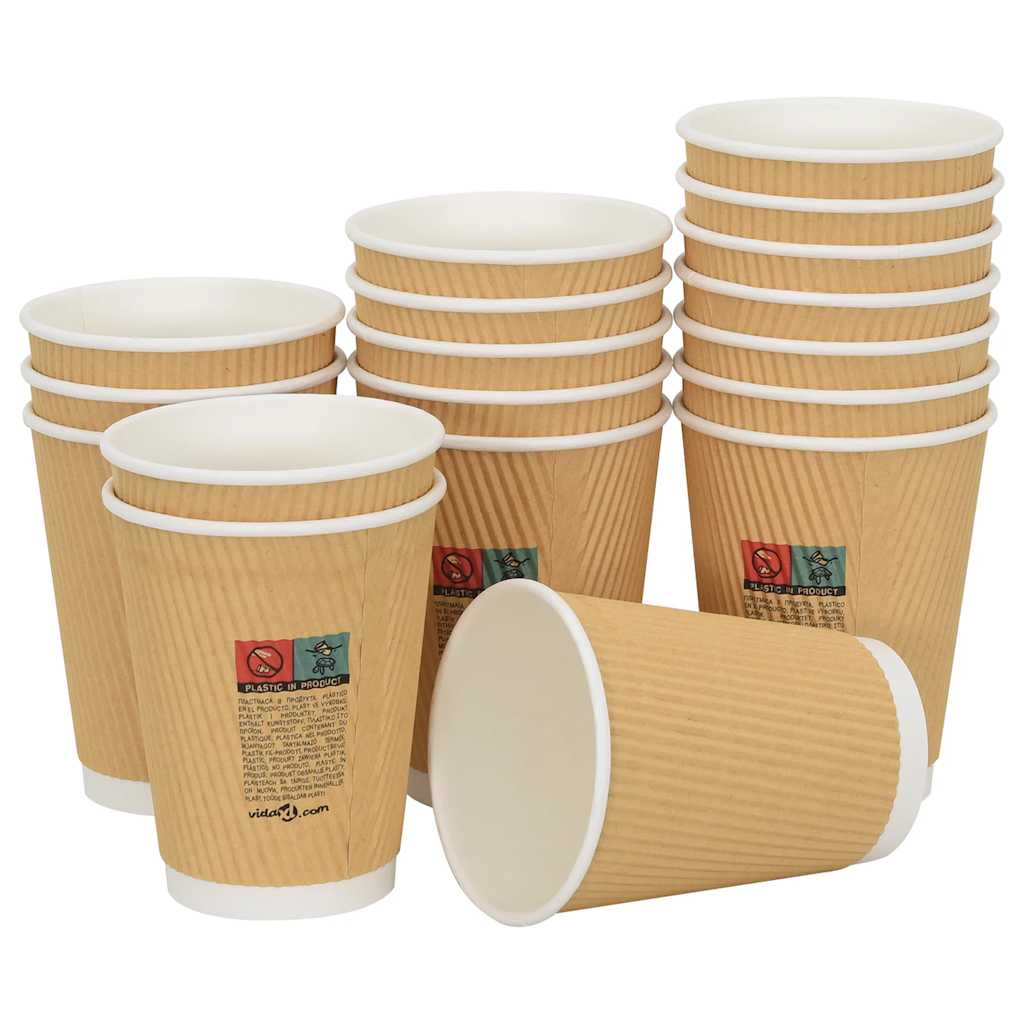 papirnate šalice za kavu 500 kom 12 oz 300 ml smeđe