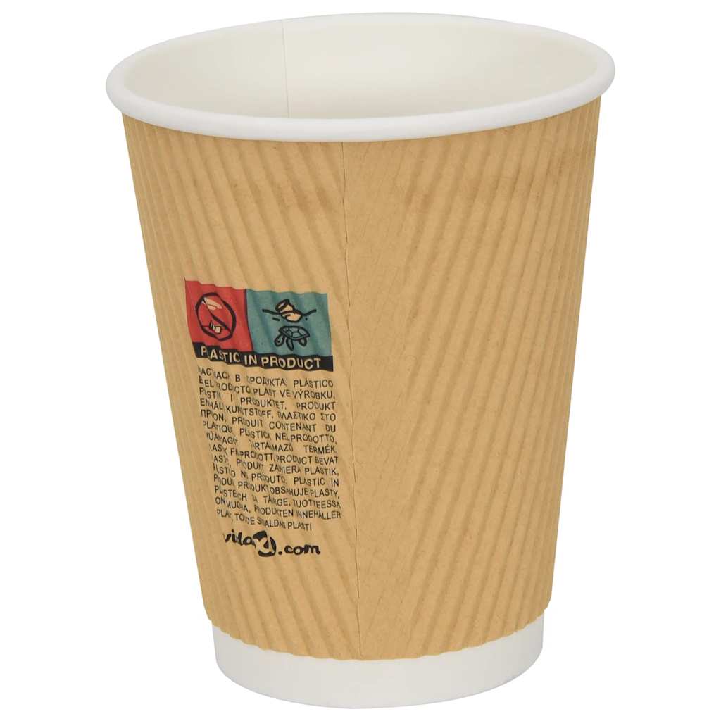 papirnate šalice za kavu 500 kom 12 oz 300 ml smeđe