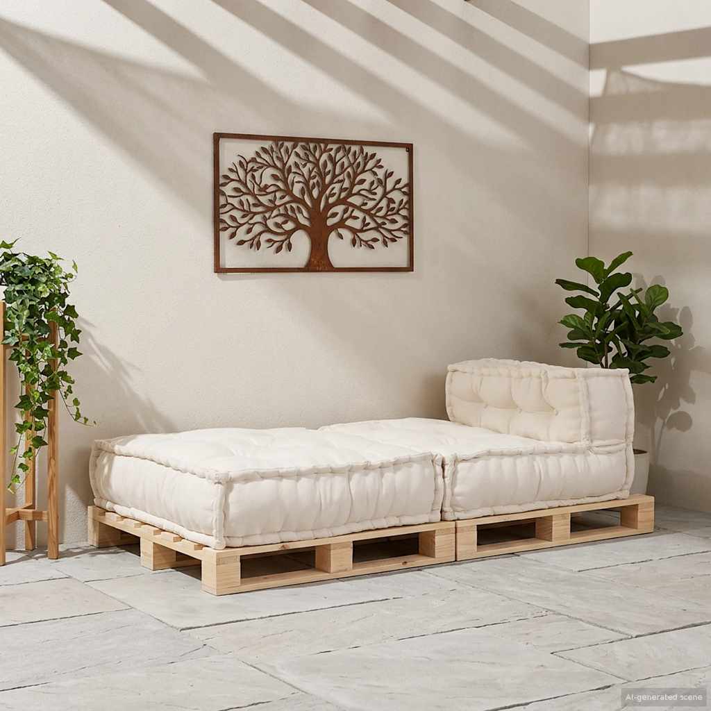 Modularna sofa krem boje 70x70x54, tkanina