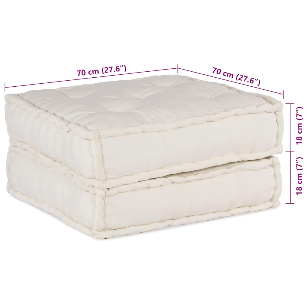 Modularna sofa krem boje 70x70x36, tkanina