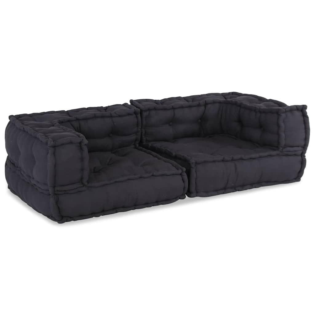 Modularna sofa s 2 sjedišta Antracit 140x70x36 Tkanina