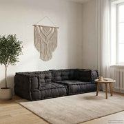 Modularna sofa s 2 sjedišta Antracit 140x70x36 Tkanina