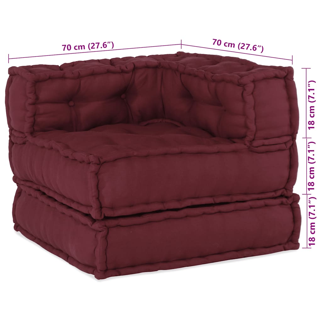 Modularna sofa kestenjasta 70x70x54 Tkanina