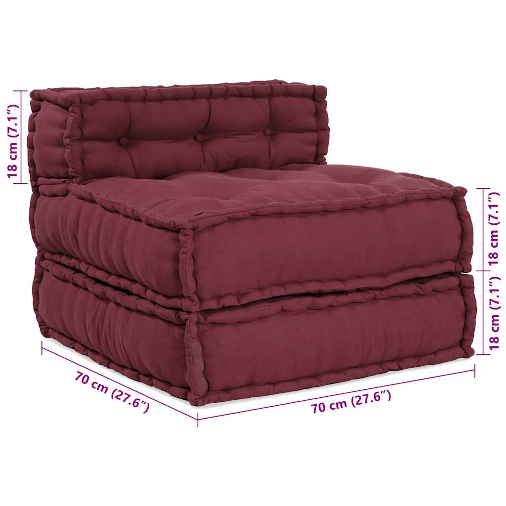 Modularna sofa kestenjasta 70x70x54 Tkanina