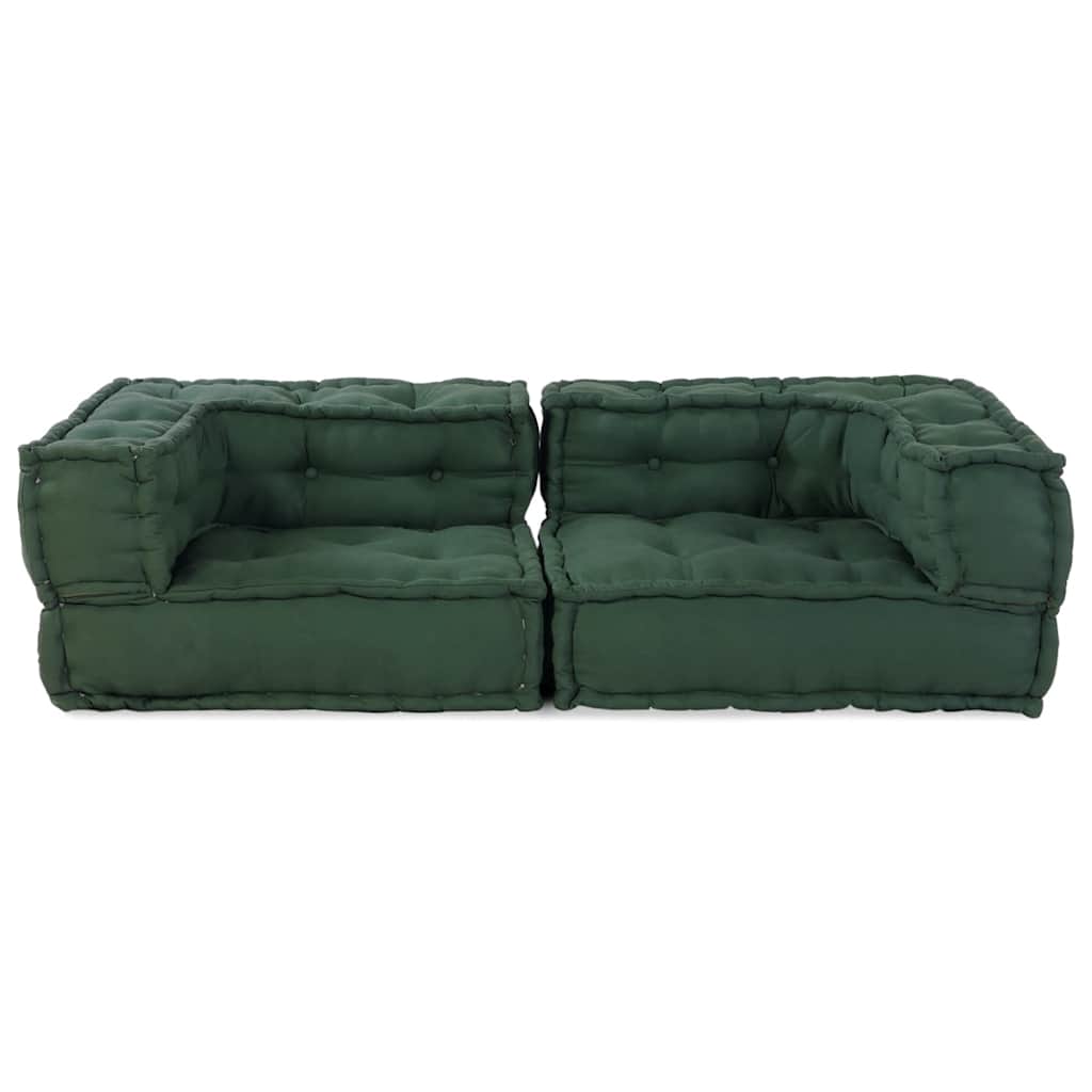 Modularna sofa s 2 sjedišta, zelena, 140x70x36, tkanina