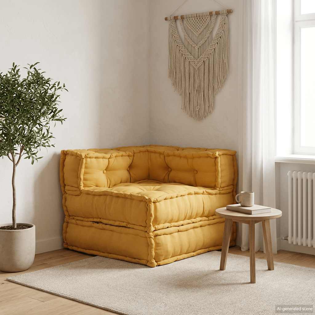 Modularna sofa žuta 70x70x54 tkanina