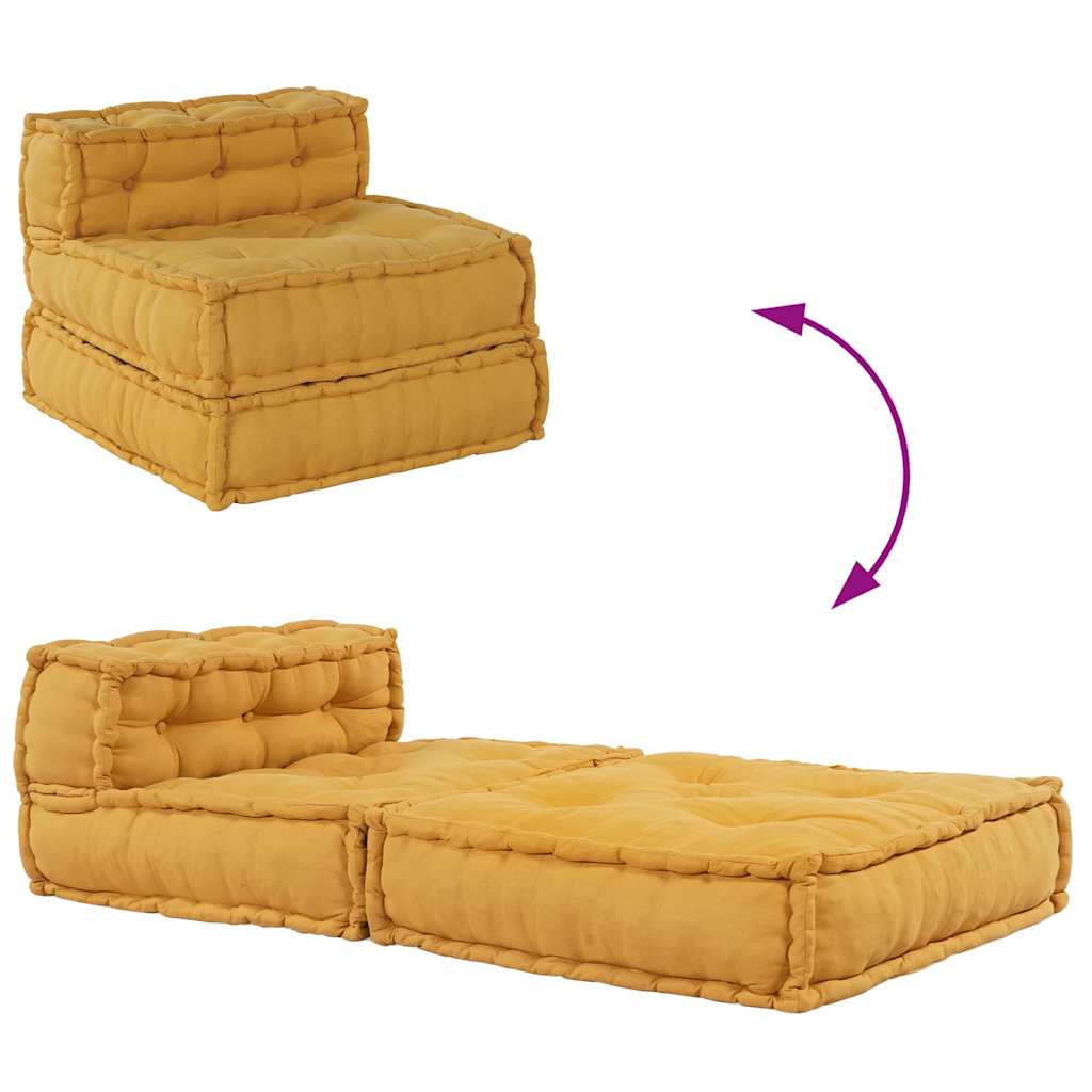 Modularna sofa žuta 70x70x54 tkanina