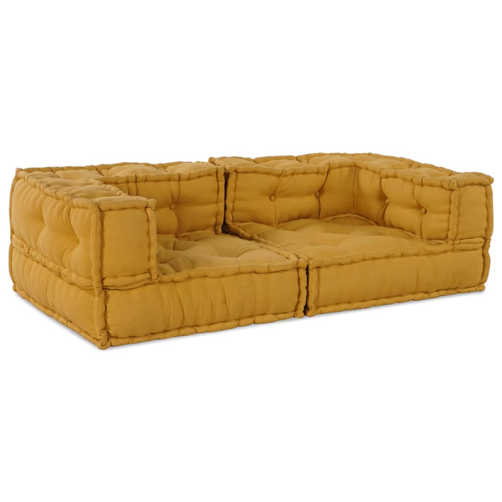 Modularna sofa s 2 sjedišta, žuta, 140x70x36, tkanina
