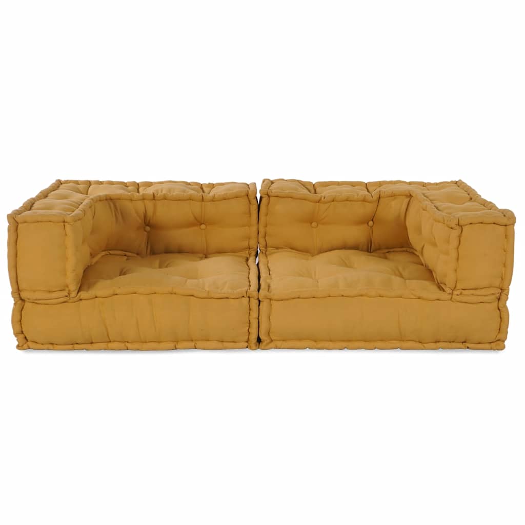 Modularna sofa s 2 sjedišta, žuta, 140x70x36, tkanina