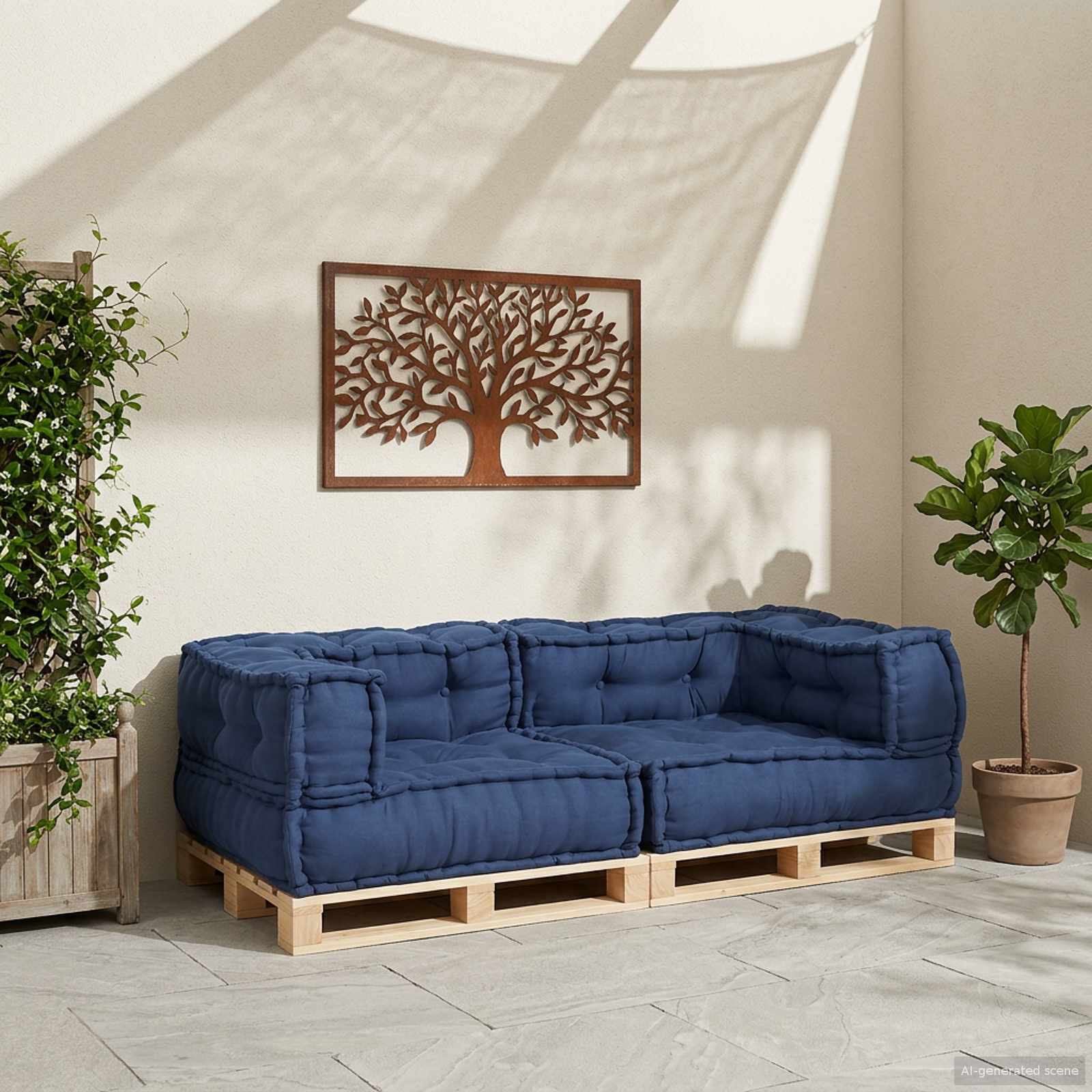Modularna sofa 3 pcs Indigo 140 x 70 x 36 cm Tkanina