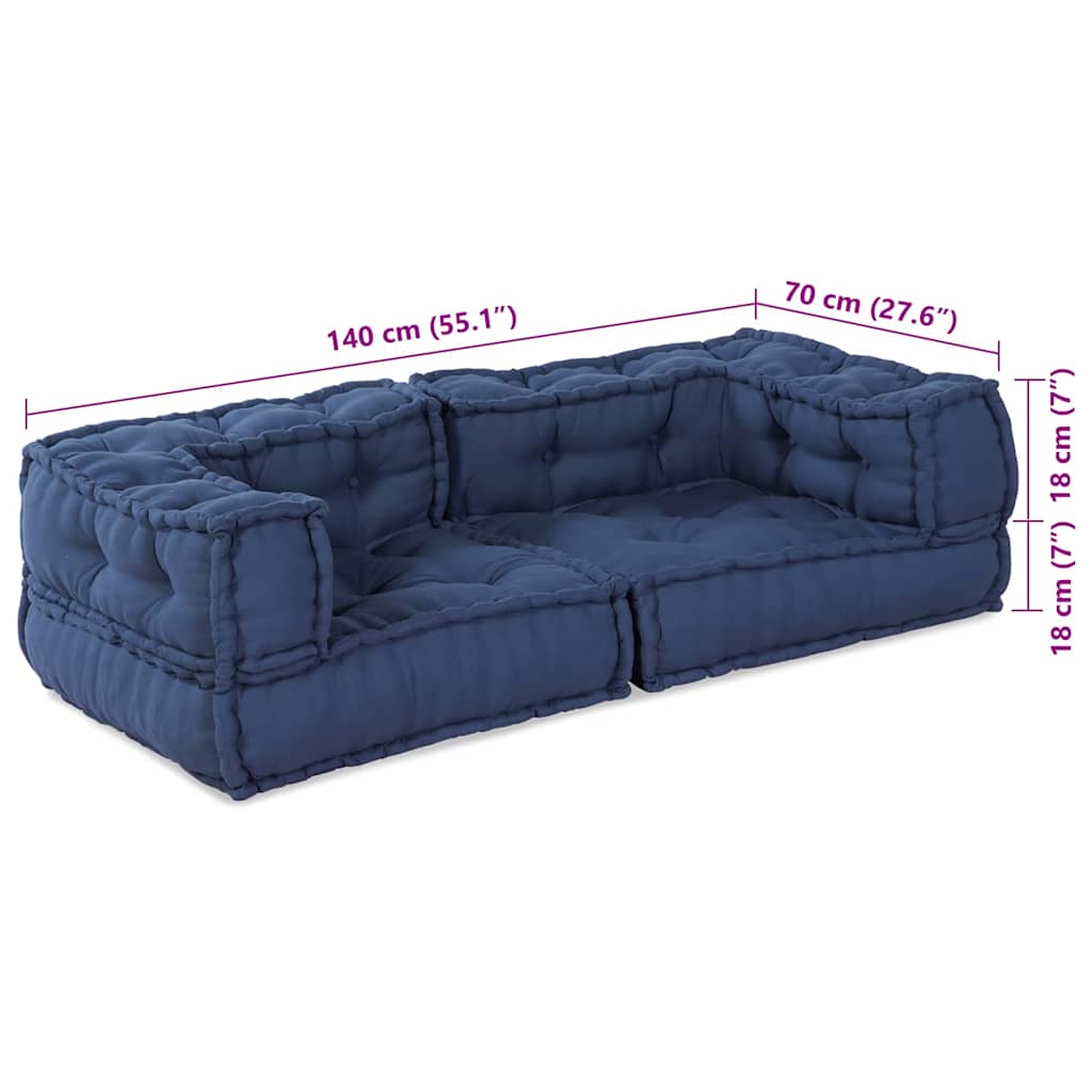 Modularna sofa 3 pcs Indigo 140 x 70 x 36 cm Tkanina