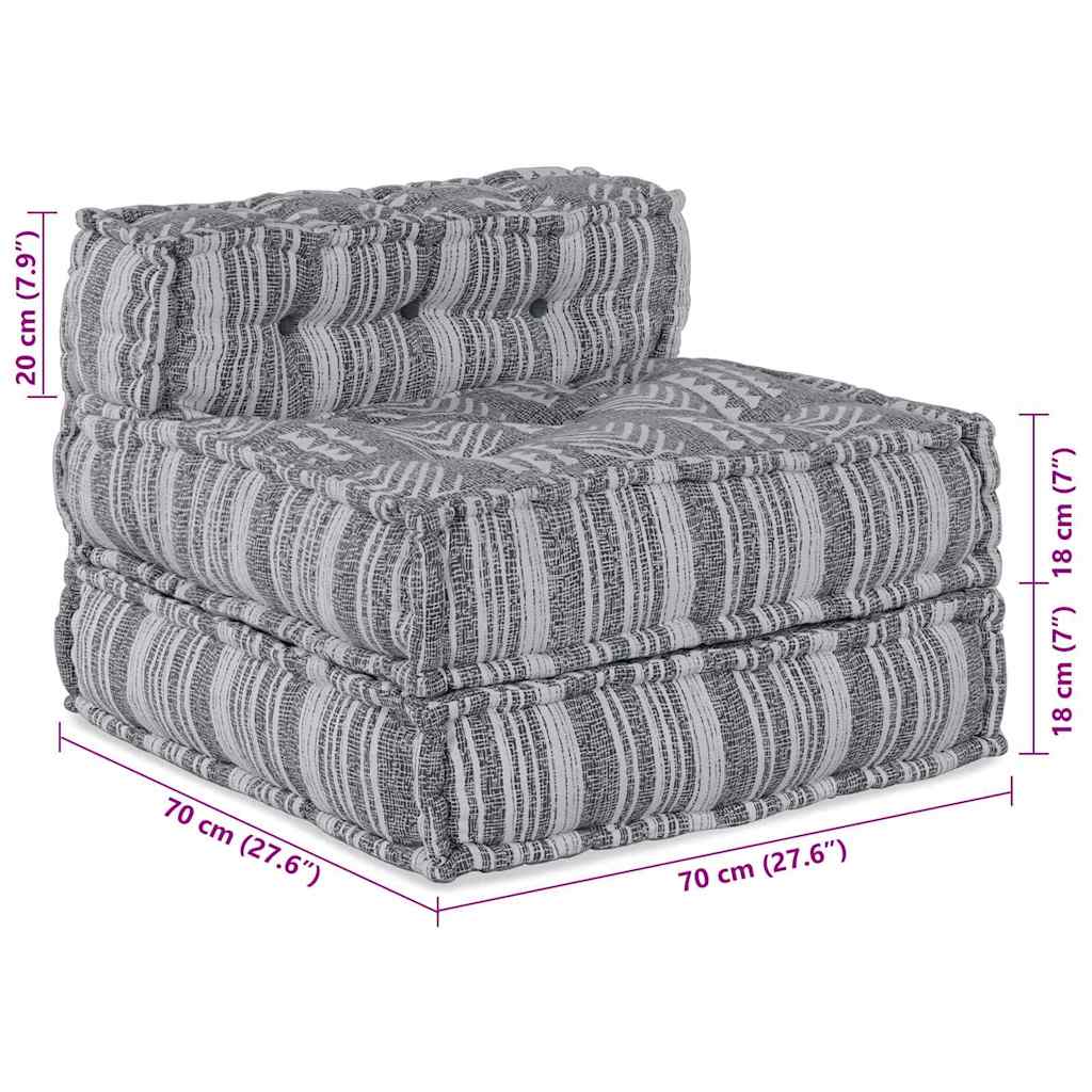 Modularna sofa Sivi Print 70 x 70 x 56 cm Tkanina